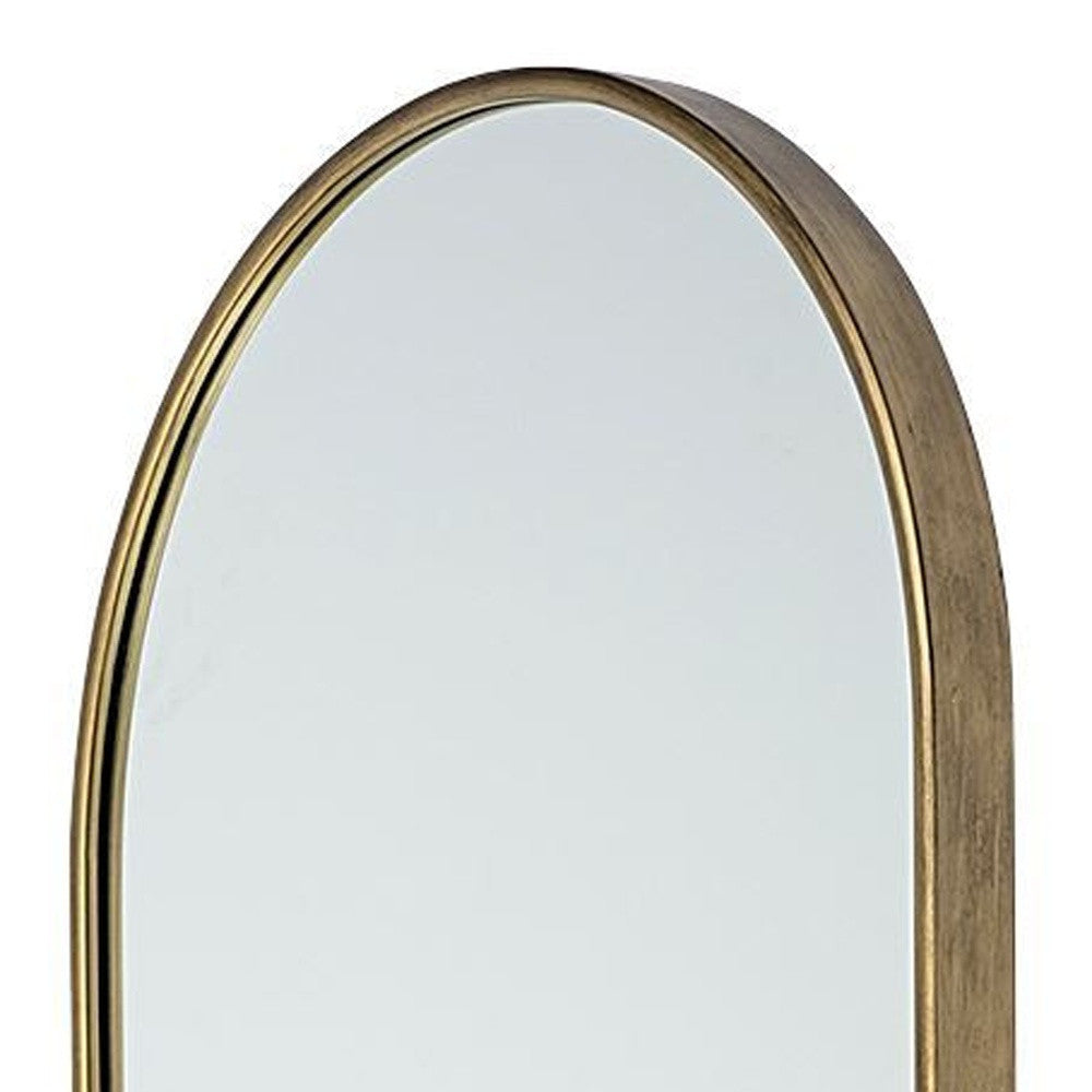 70" Gold Arch Metal Framed Accent Mirror-Mirrors-DECOROLALA