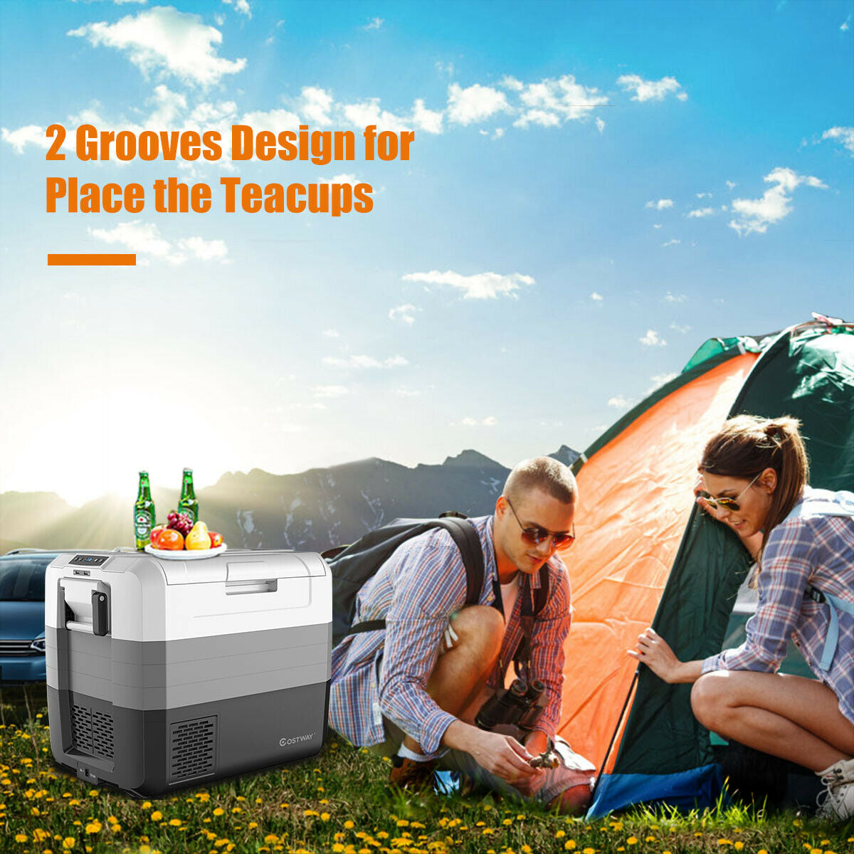 70 Quart Portable Electric Car Camping Cooler-Coolers-DECOROLALA