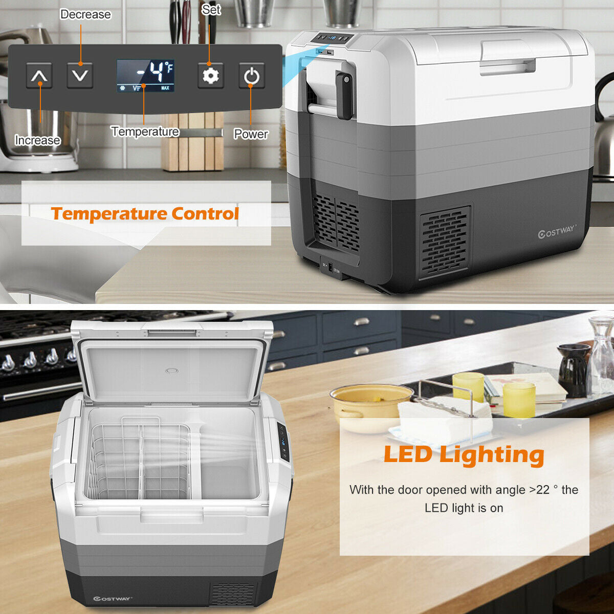 70 Quart Portable Electric Car Camping Cooler-Coolers-DECOROLALA