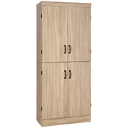70" Storage Cabinet 4-Door Natural-DECOROLALA