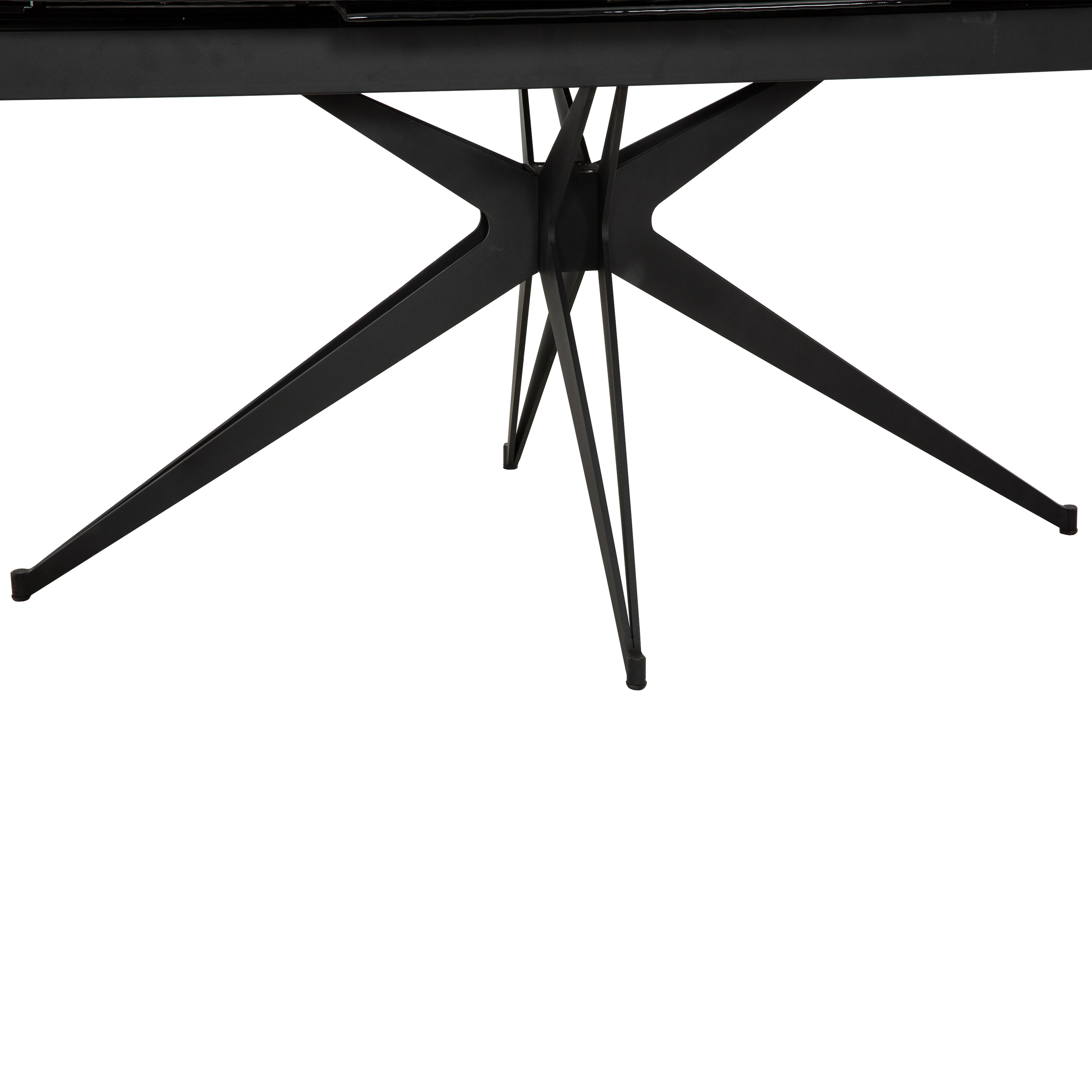 Ensemble de salle à manger extensible 6 pièces - Plateau en verre gris avec chaises pivotantes