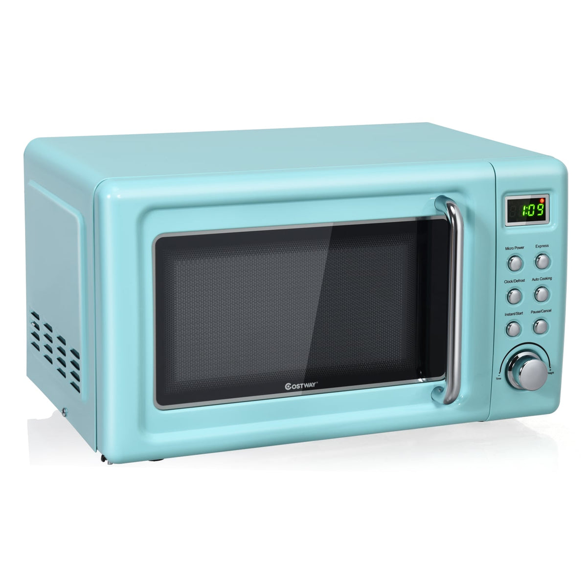700W Retro Countertop Microwave Oven with 5 Micro Power and Auto Cooking Function-Green-Toaster Ovens-DECOROLALA