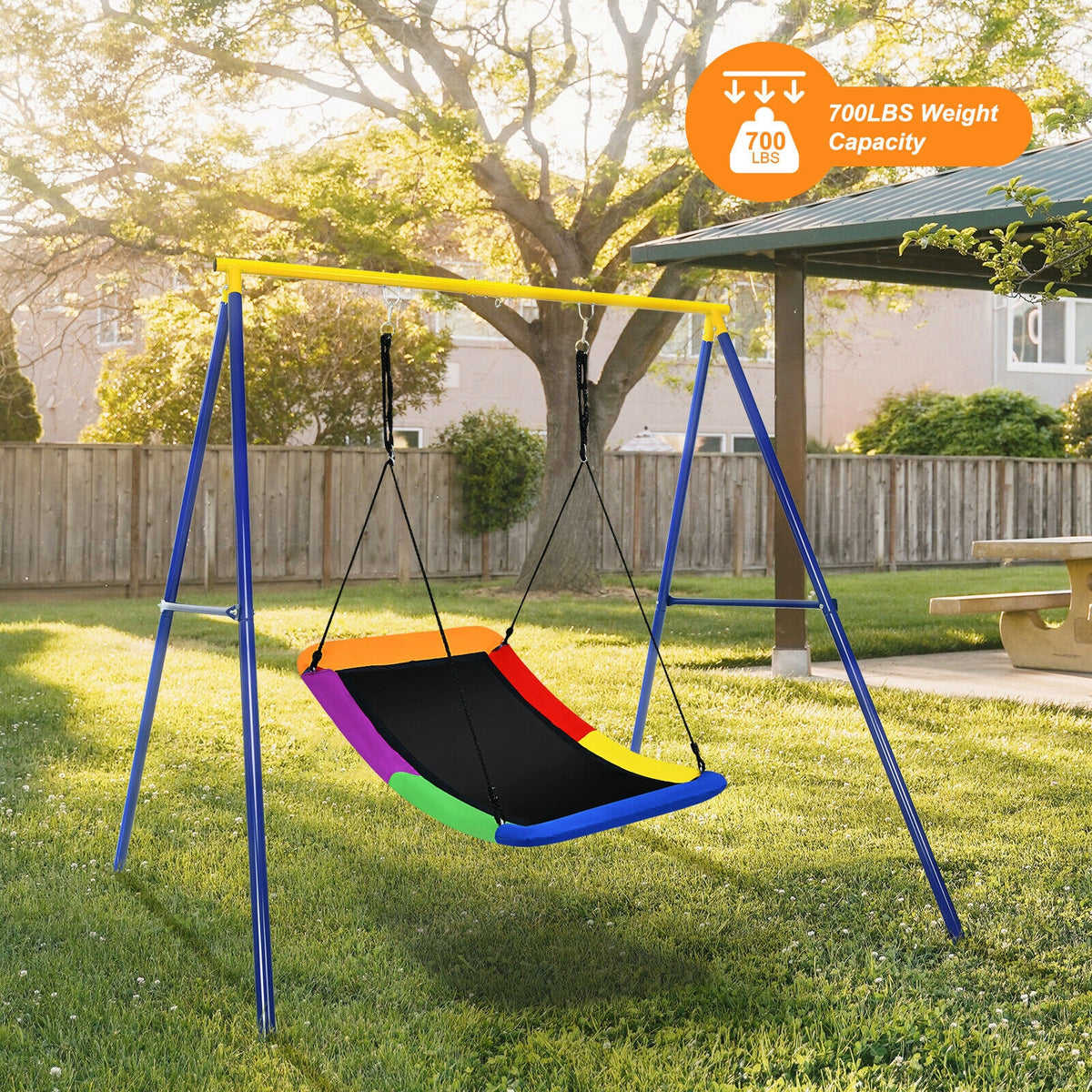 700lb Giant 60 Inch Platform Tree Swing for Kids and Adults
