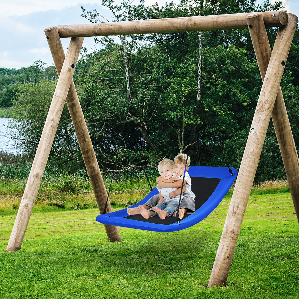 700lb Giant 60 Inch Platform Tree Swing for Kids and Adults