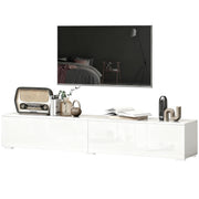 70.9" Floating TV Stand for TVs up to 75" - High Gloss White-Home Furnishings > Living Room Furniture > TV¬†Stands-DECOROLALA