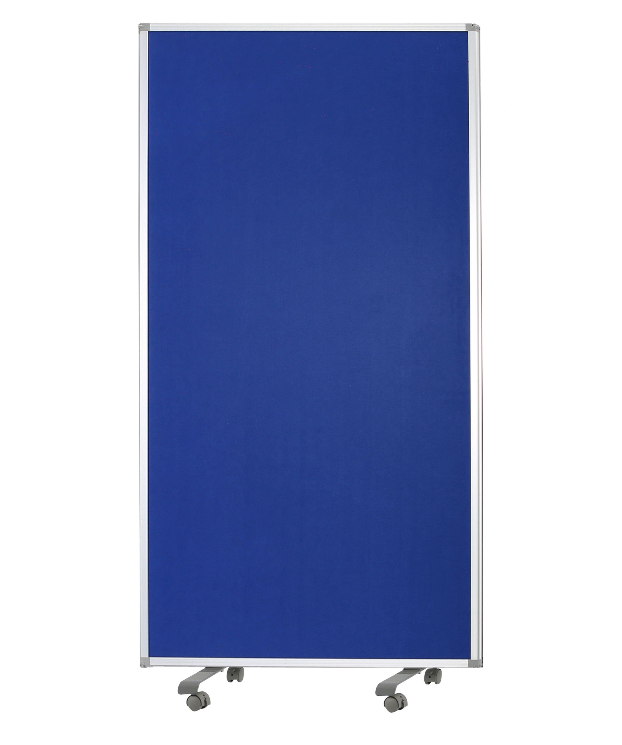 71" Blue Iron Folding Three Panel Screen Room Divider-Room Dividers-DECOROLALA