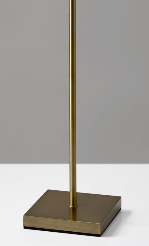 71" Brass Metal Torchiere Floor Lamp With White Glass Novelty Shade-Floor Lamps-DECOROLALA