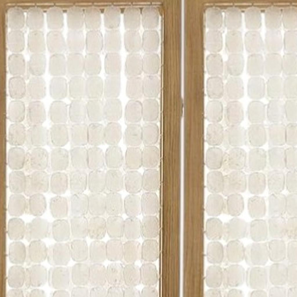 71" Clear Folding Three Panel Screen Room Divider-Room Dividers-DECOROLALA