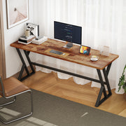71" Computer Desk - Industrial Writing Table Rustic Brown-Office Products > Office Furniture > Office Desks & Work Stations > Writing Desks-DECOROLALA