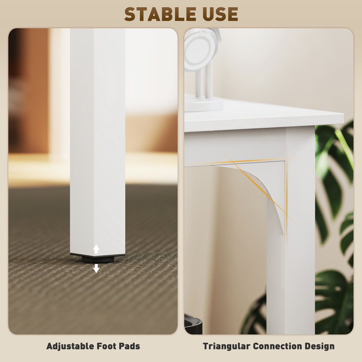 71" Computer Desk - White Industrial Metal Leg PC Desk-Office Products > Office Furniture > Office Desks & Work Stations > Computer Desks-DECOROLALA