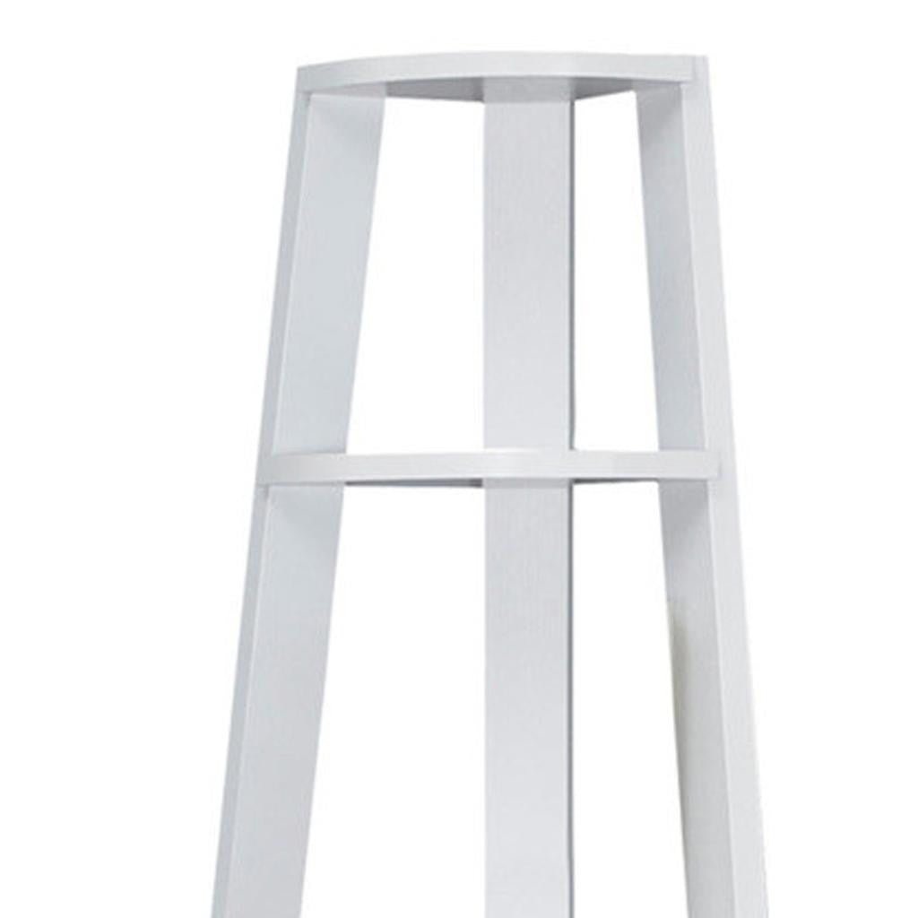 71" Espresso Wood Five Tier Corner Bookcase-Bookcases-DECOROLALA