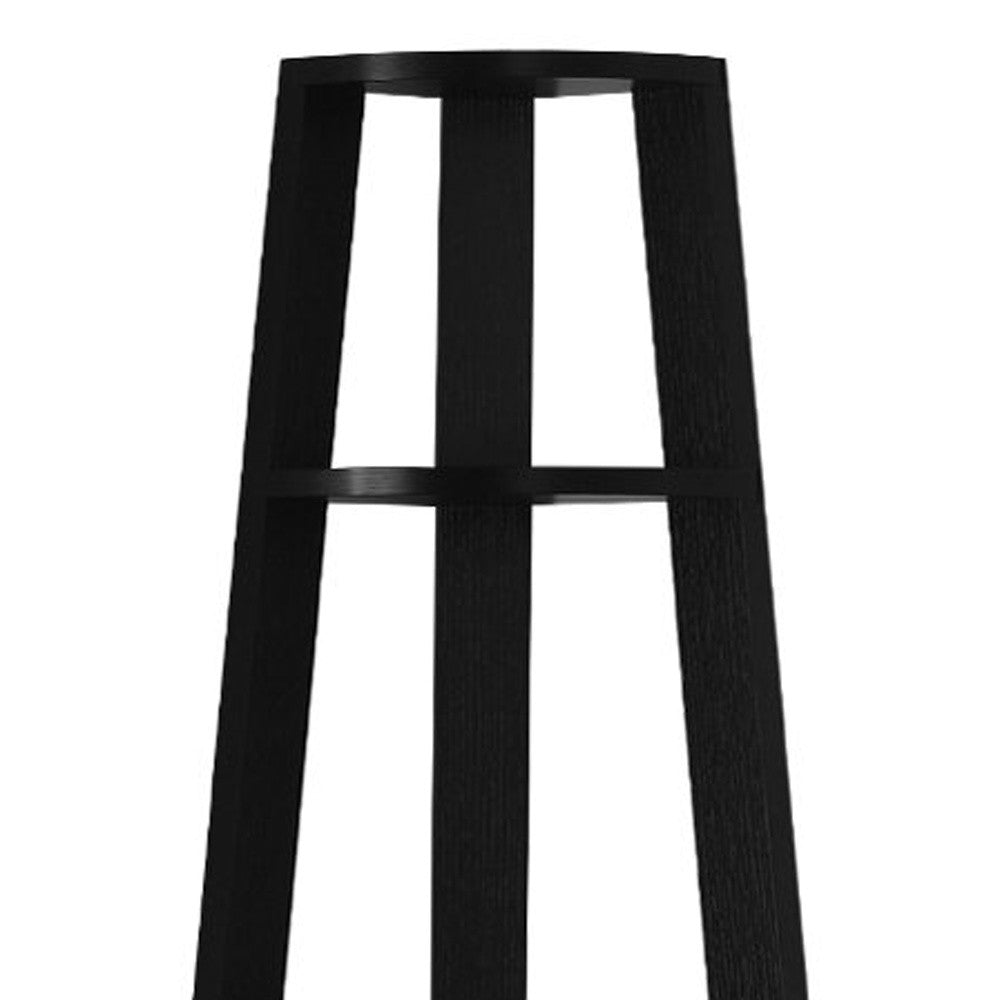 71" Espresso Wood Five Tier Corner Bookcase-Bookcases-DECOROLALA