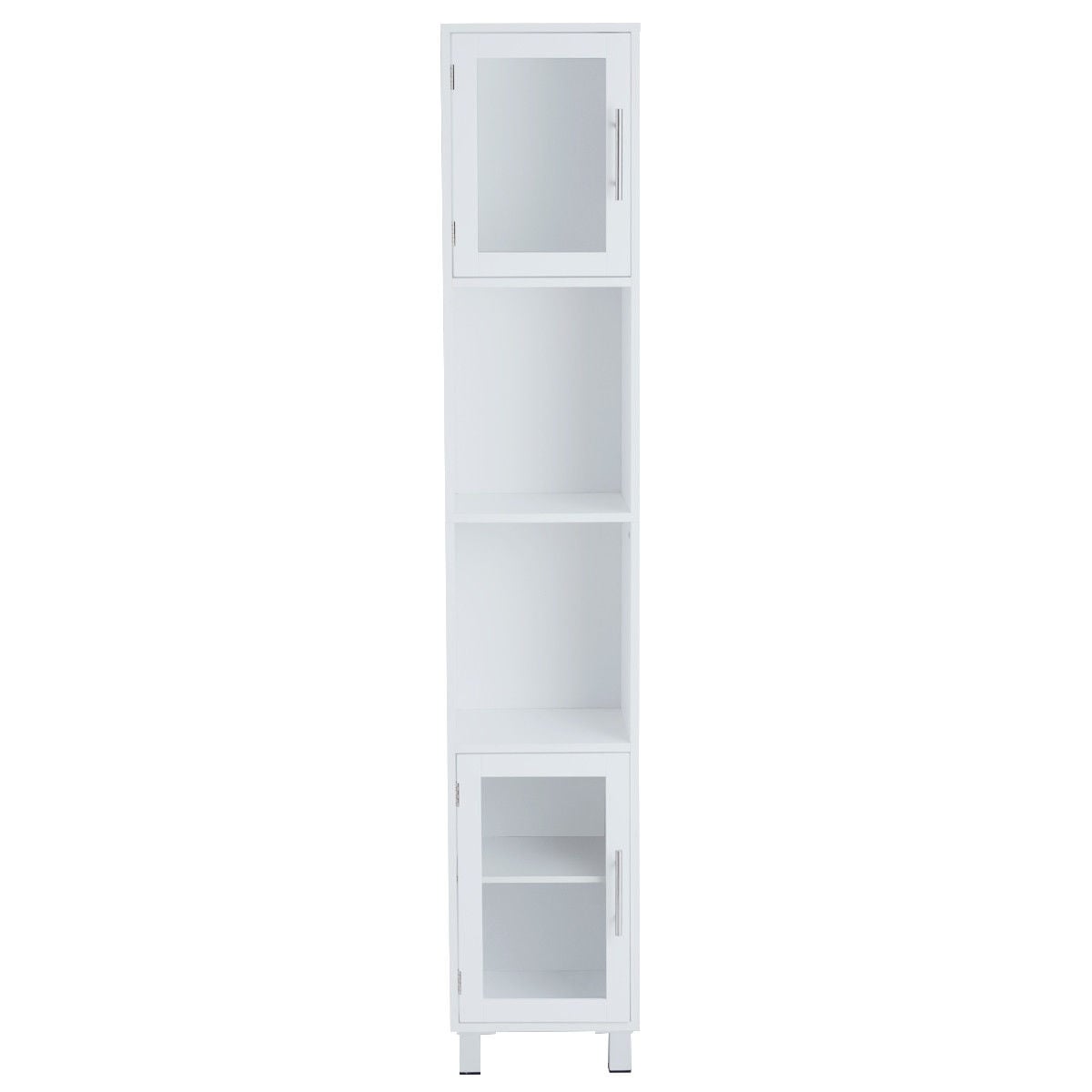 71 Inch Tall Tower Bathroom Storage Cabinet and Organizer Display Shelves for Bedroom-White-Floor Cabinets-DECOROLALA