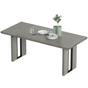 71" Industrial Dining Table for 8 - Grey Wood Finish-DECOROLALA