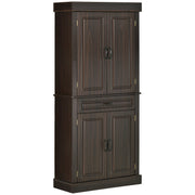 71" Kitchen Pantry Cabinet - Distressed Coffee-DECOROLALA
