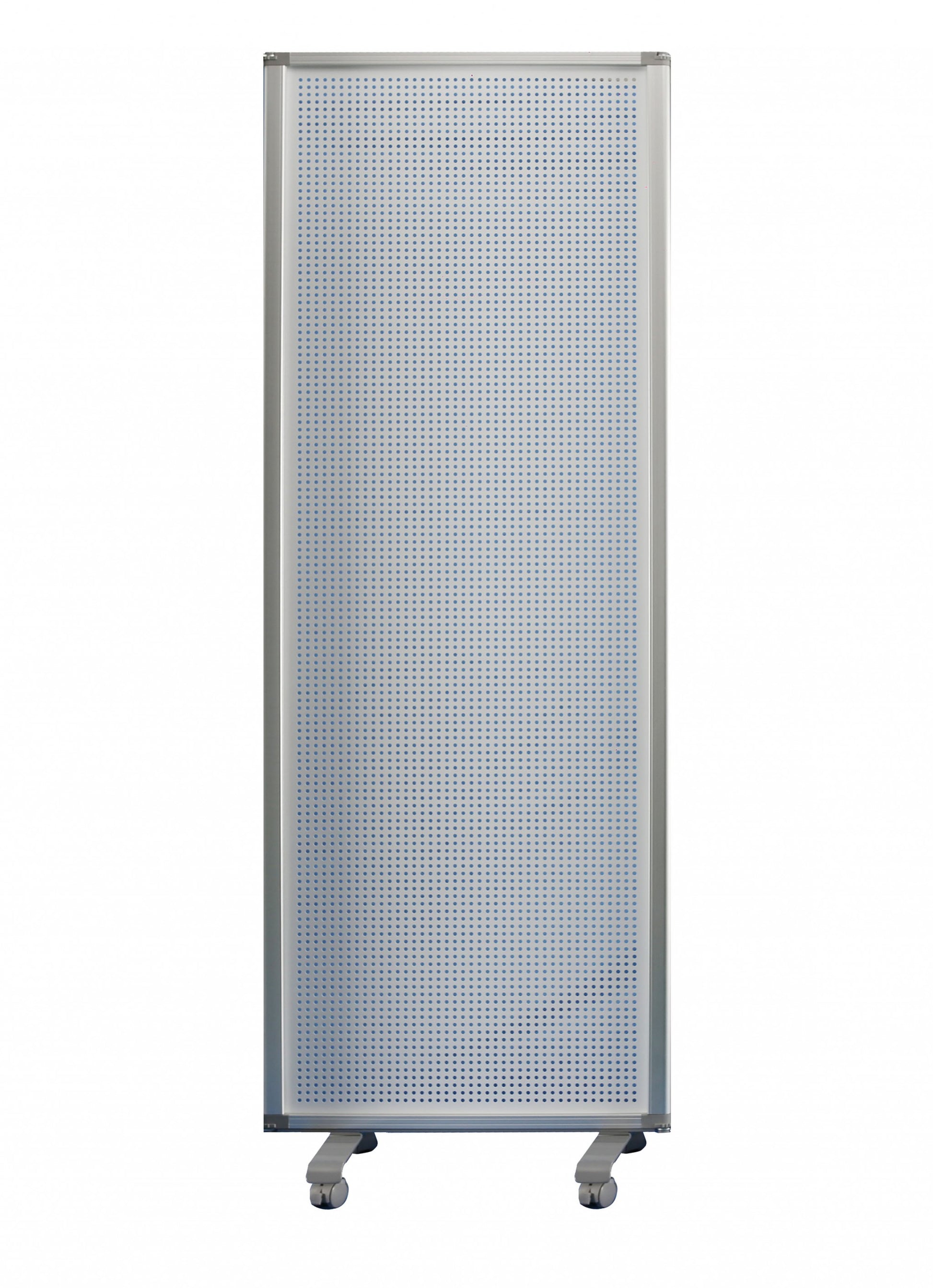 71" White Iron Folding Six Panel Screen Room Divider-Room Dividers-DECOROLALA