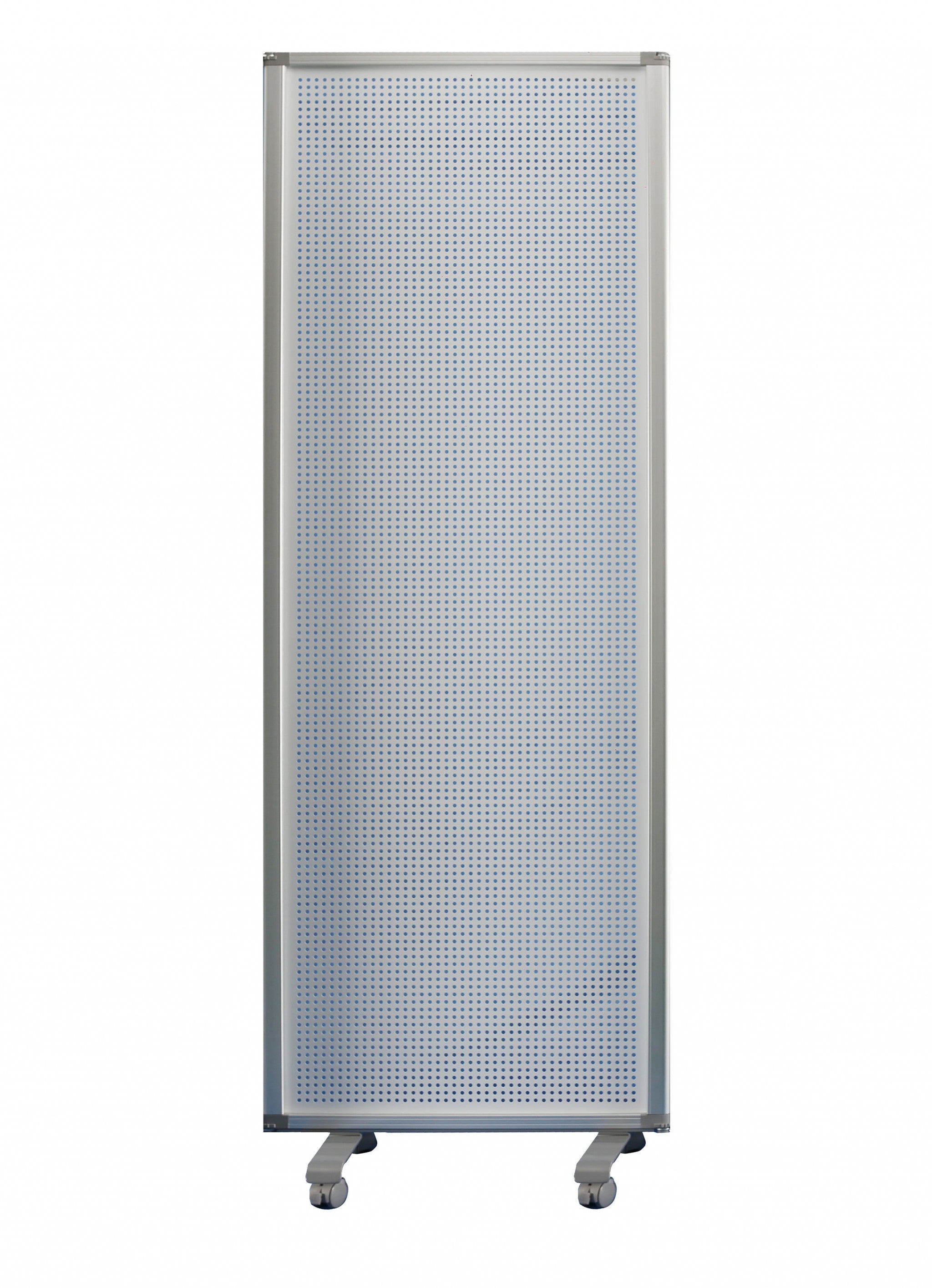 71" White Iron Folding Six Panel Screen Room Divider-Room Dividers-DECOROLALA