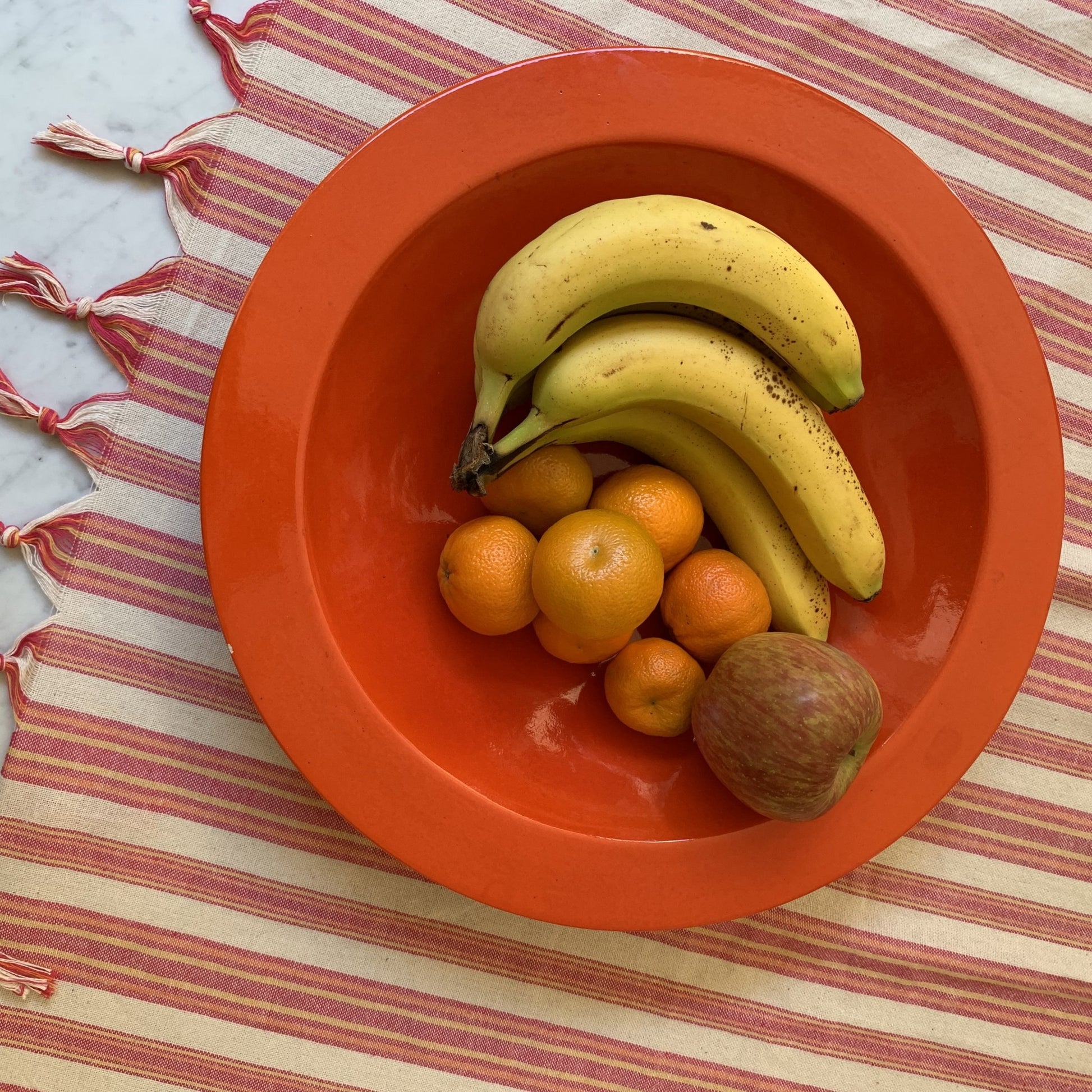 71" X 95" Red And White Striped Cotton Tablecloths-Dining Linens-DECOROLALA