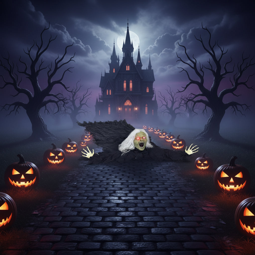 72" Animated Crawling Zombie - LED Eyes Halloween Prop-Home Furnishings > Holiday & Seasonal > Halloween Decorations-DECOROLALA