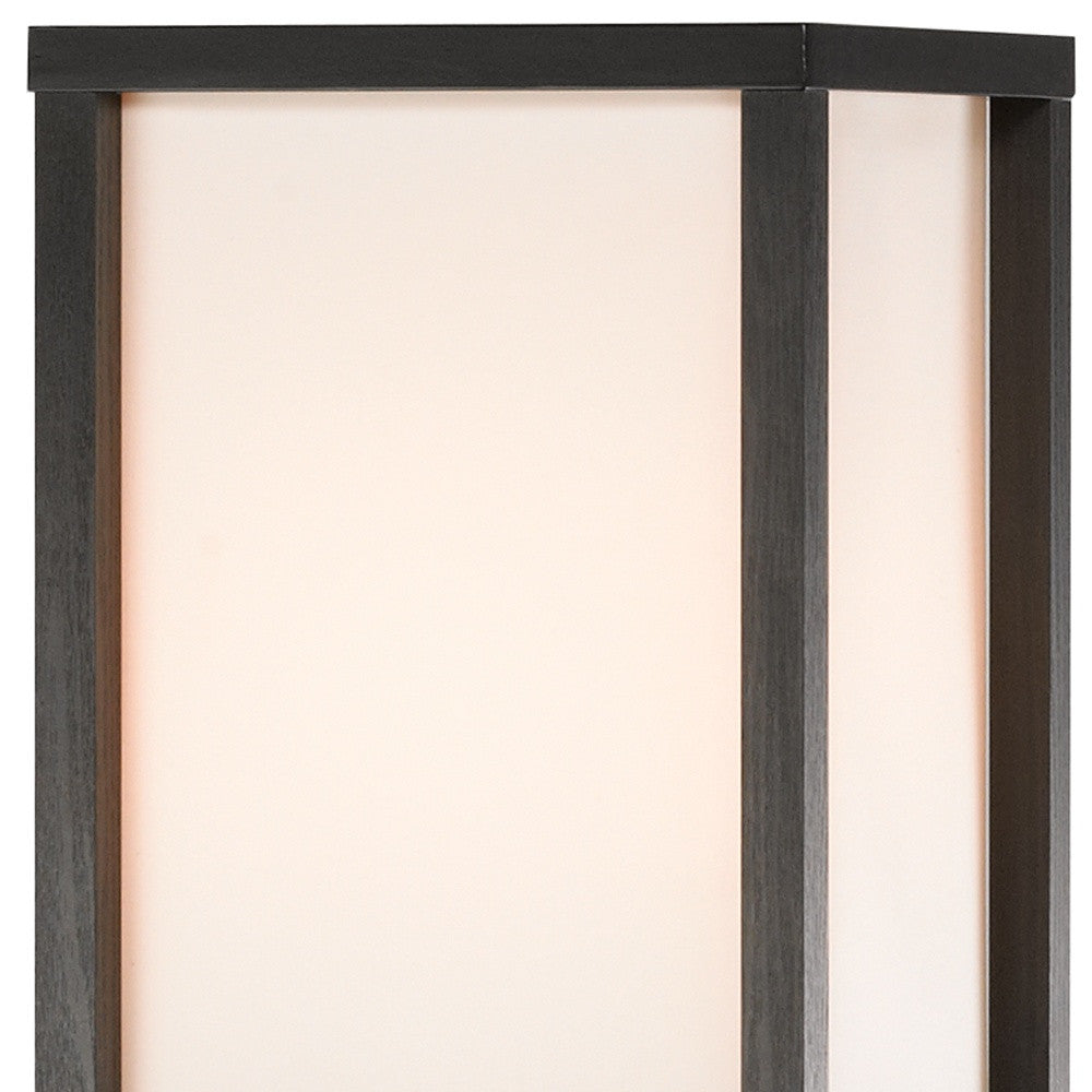 72" Black And Off White Column Floor Lamp With Off White Fabric Rectangular Shade-Floor Lamps-DECOROLALA