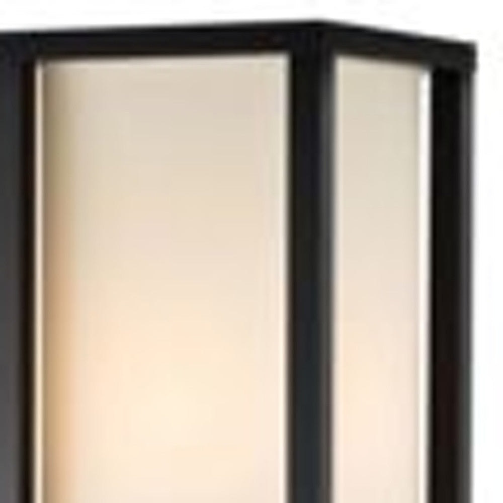 72" Black And White Solid Wood Column With White Cotton Shade-Floor Lamps-DECOROLALA