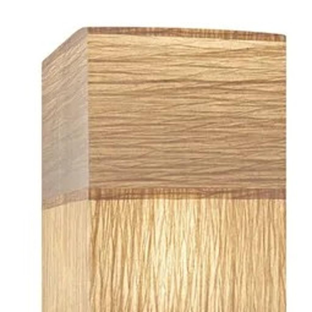 72" Brown And Silver Three Light Column Floor Lamp With Beige Paper Rectangular Shade-Floor Lamps-DECOROLALA