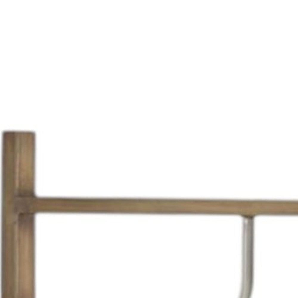 72" Brown Iron Folding Three Panel Screen Room Divider-Room Dividers-DECOROLALA