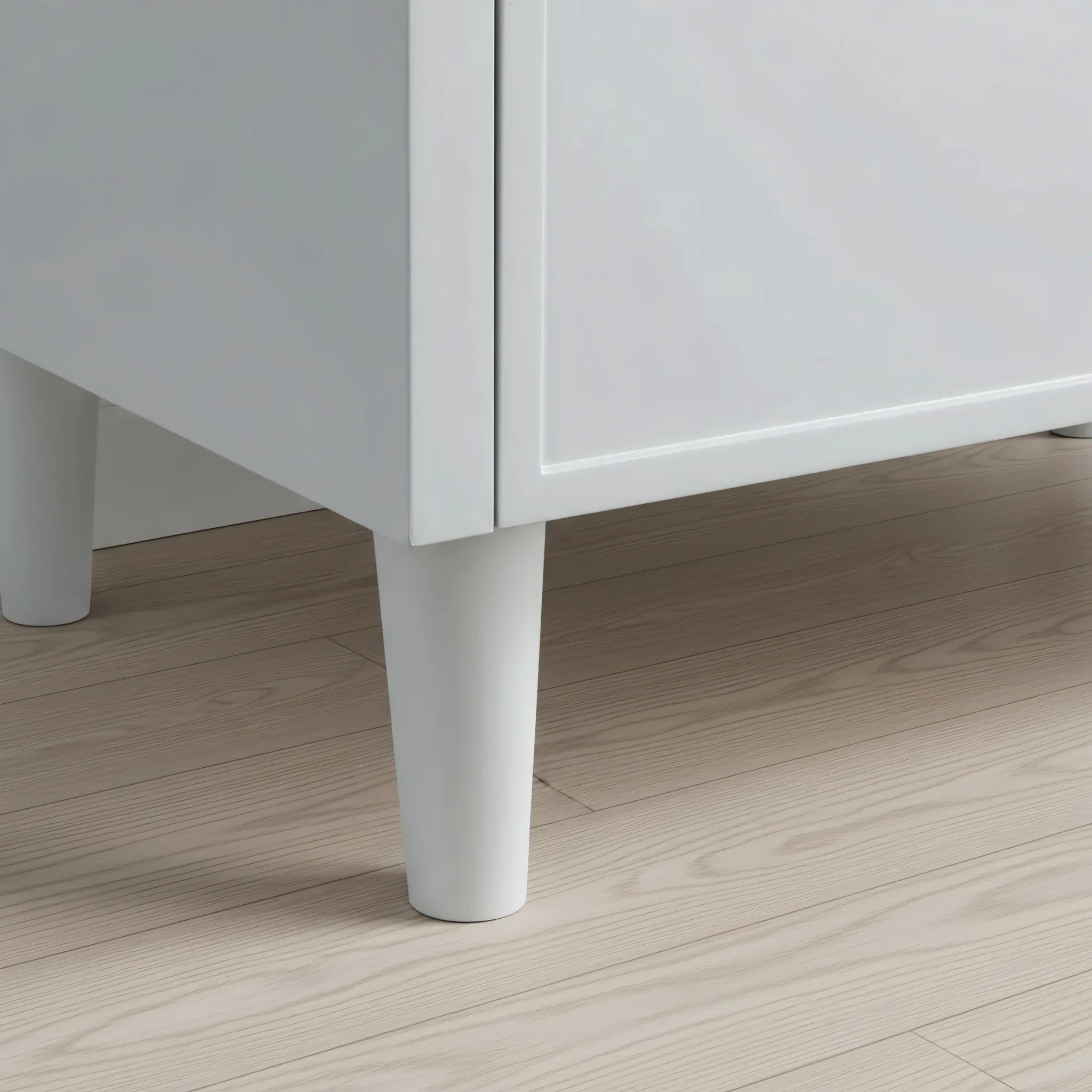 72" Hampton Grey Double Sink Freestanding Vanity with Engineered Calcutta Marble-Migration_Bathroom Vanities-DECOROLALA