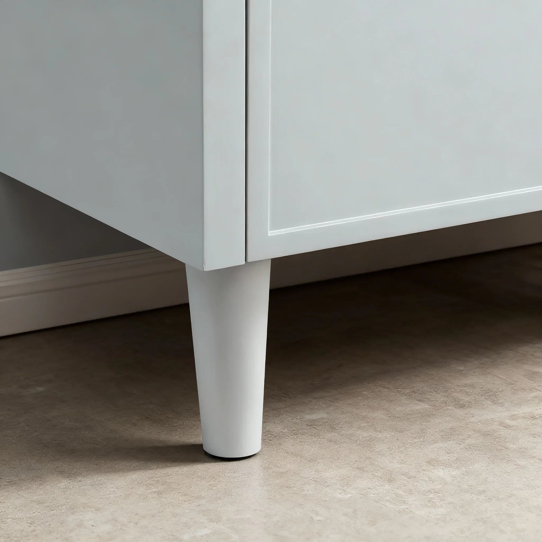 72" Hampton Grey Double Sink Freestanding Vanity with Engineered Calcutta Marble-Migration_Bathroom Vanities-DECOROLALA