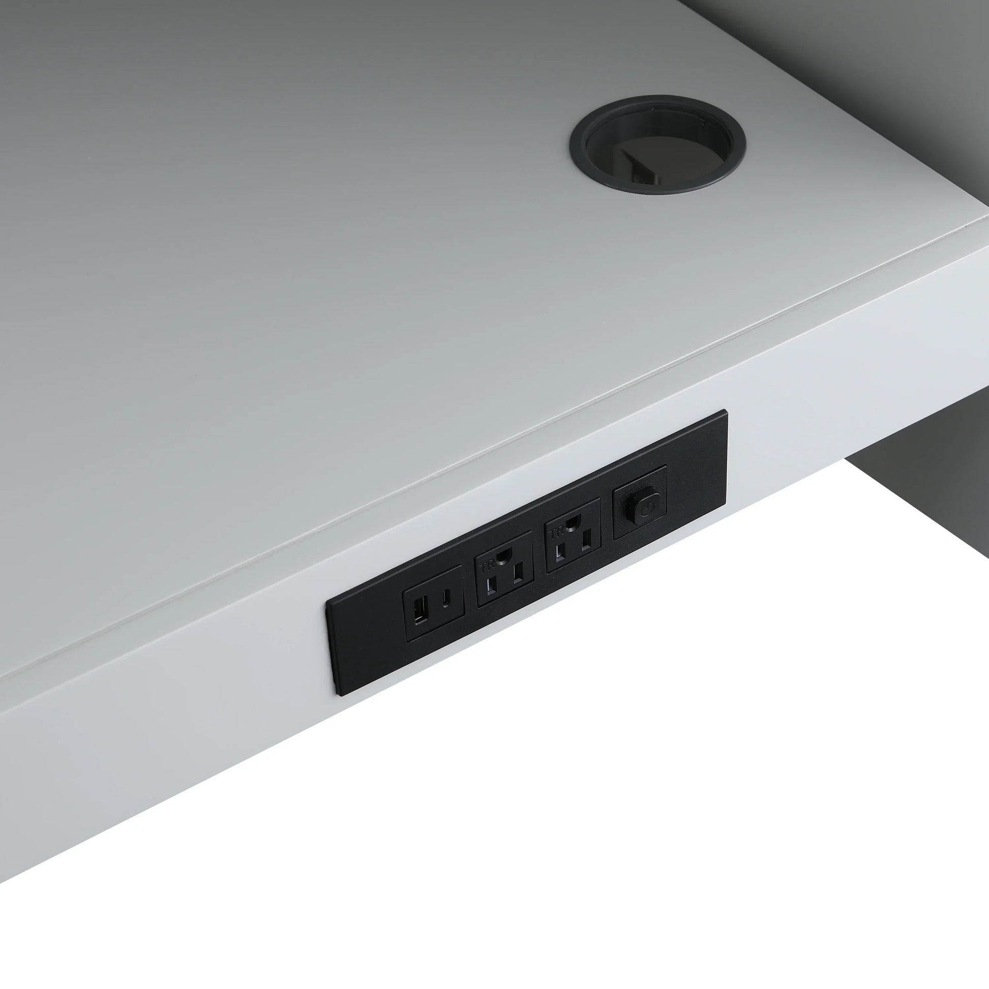 72" Hampton Grey Double Sink Freestanding Vanity with Pure White Quartz Countertop-Migration_Bathroom Vanities-DECOROLALA