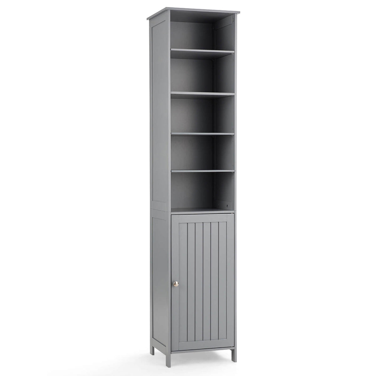 72 Inches Free Standing Tall Floor Bathroom Storage Cabinet-Gray-Floor Cabinets-DECOROLALA