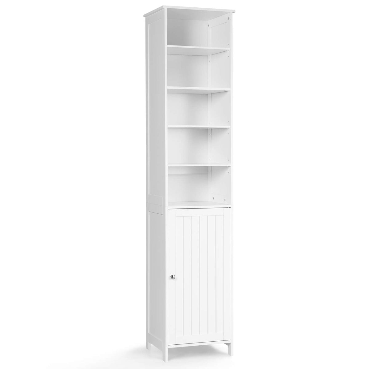 72 Inches Free Standing Tall Floor Bathroom Storage Cabinet-White-Floor Cabinets-DECOROLALA