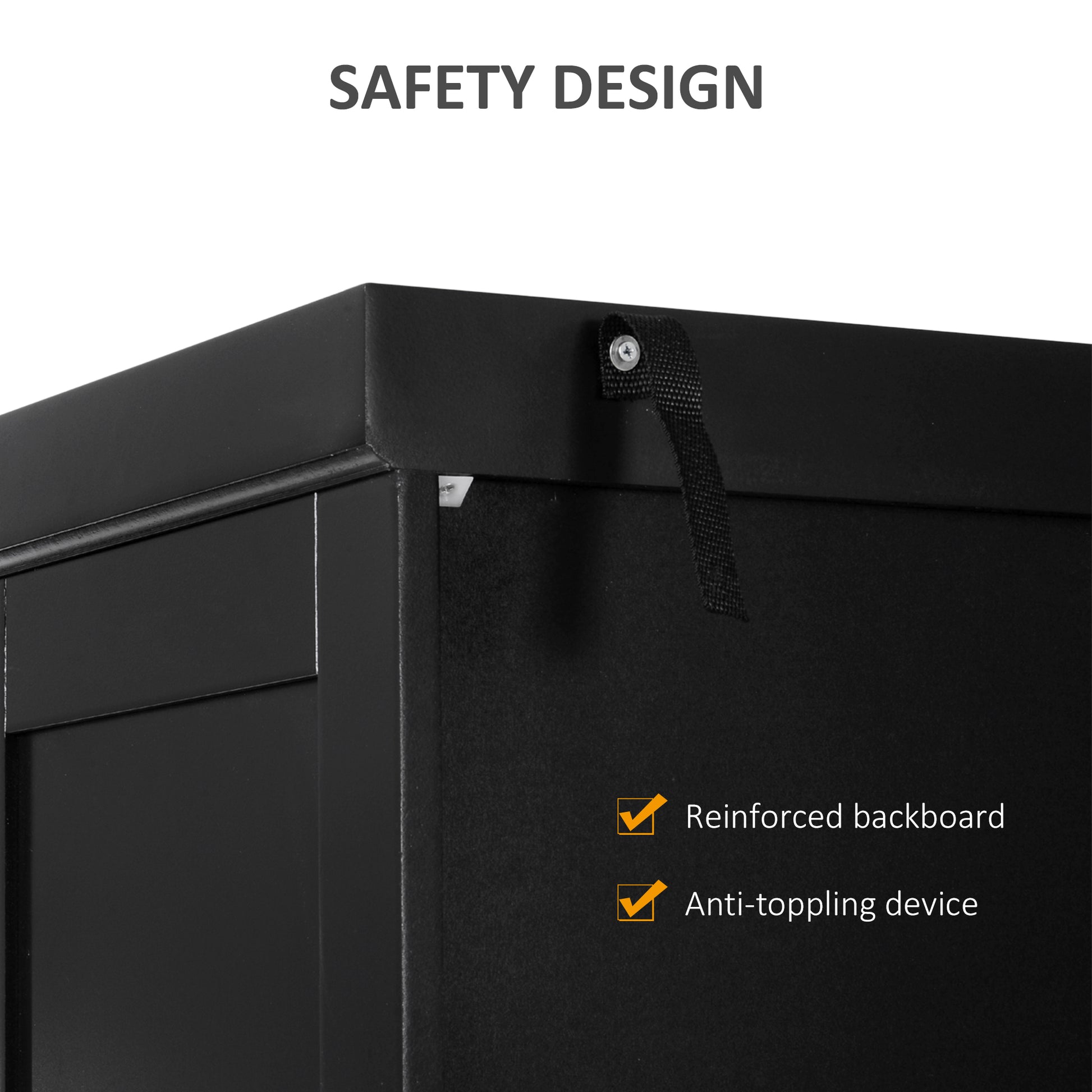 72" Kitchen Pantry Cabinet - 6-Tier Storage Black-DECOROLALA