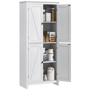72" Kitchen Pantry Cabinet - White Barn Door-DECOROLALA