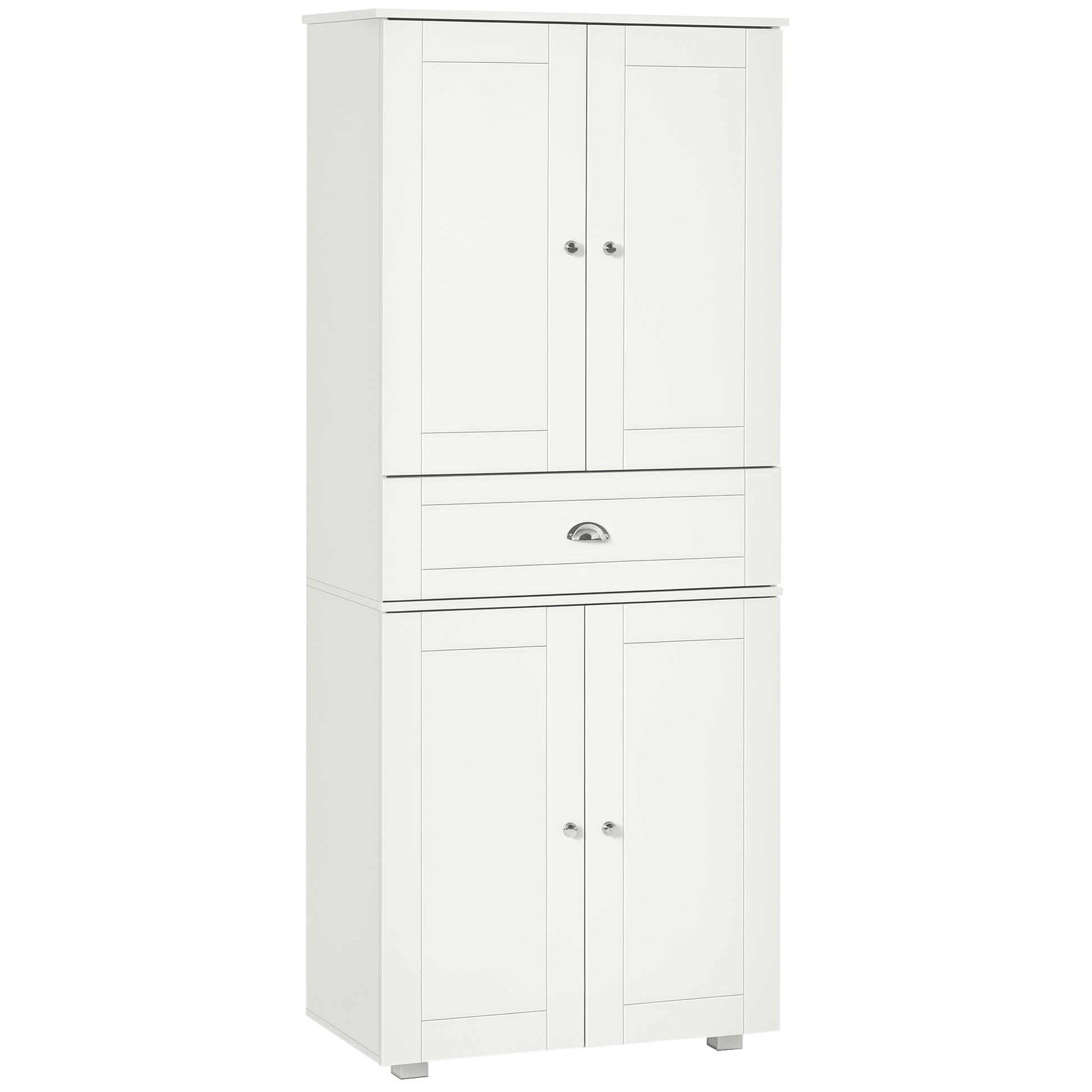 72" Kitchen Pantry Cabinet - White Modern Storage-DECOROLALA
