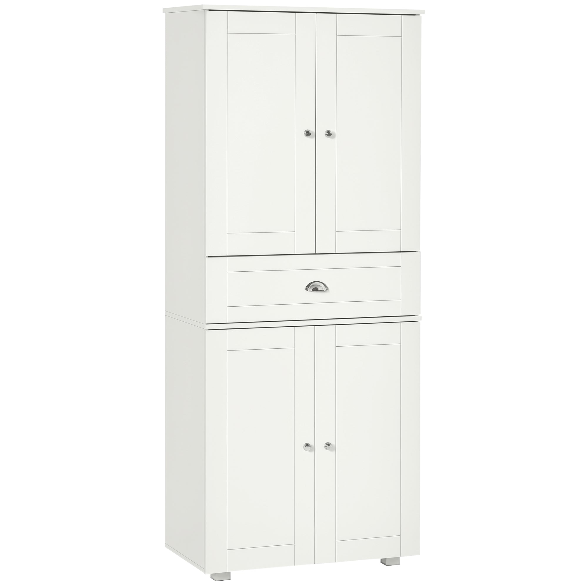 72" Kitchen Pantry Cabinet - White Modern Storage-DECOROLALA