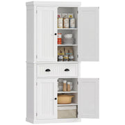 72" Kitchen Pantry Freestanding Storage Cabinet - White-Home Furnishings > Storage & Organization > Kitchen Pantry Cabinets-DECOROLALA