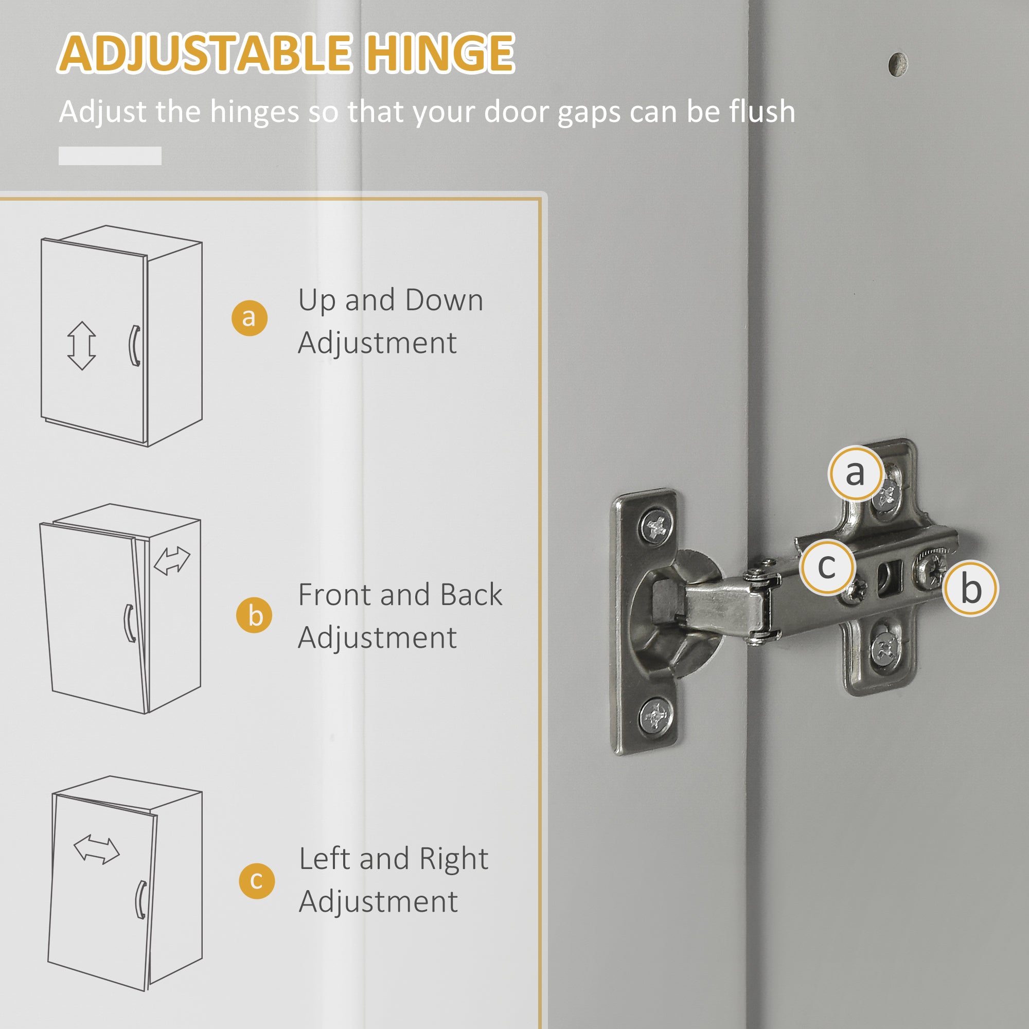 72" Storage Cabinet 4 Door Kitchen Pantry - Grey-DECOROLALA