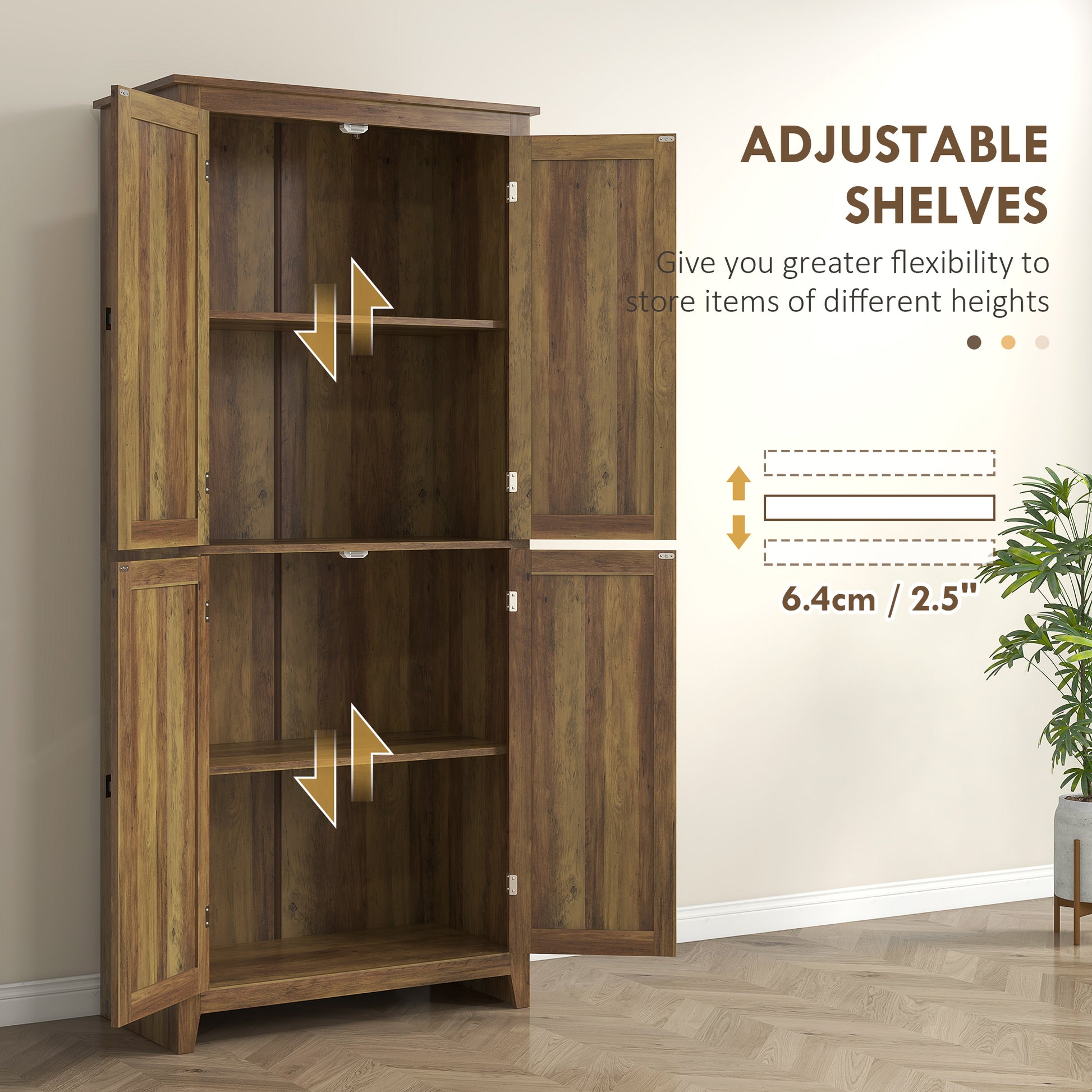 72" Storage Cabinet - Brown Barn Doors-DECOROLALA