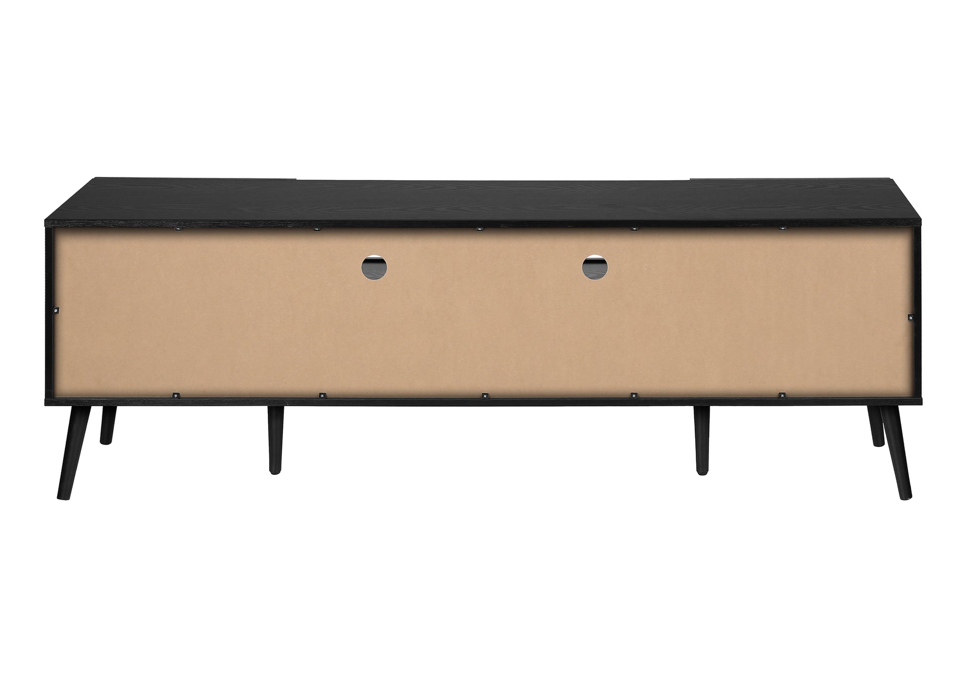 72" Walnut TV Stand with Storage-Bookshelf-DECOROLALA