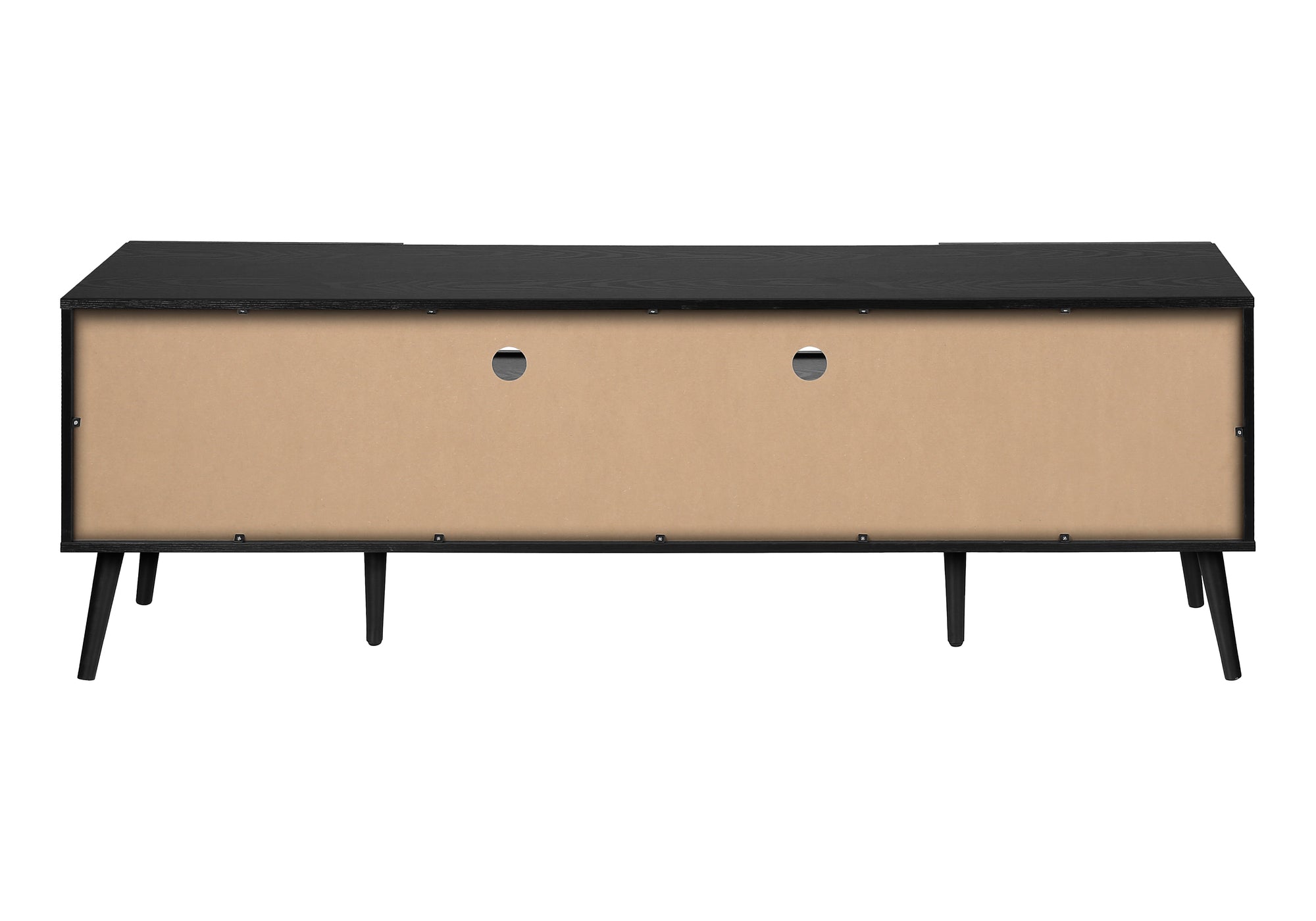 72" Walnut TV Stand with Storage-Bookshelf-DECOROLALA