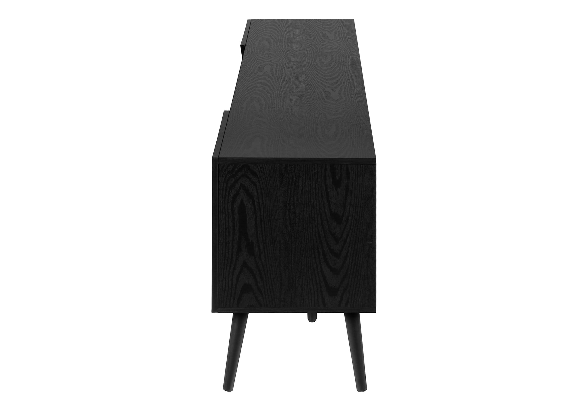 72" Walnut TV Stand with Storage-Bookshelf-DECOROLALA