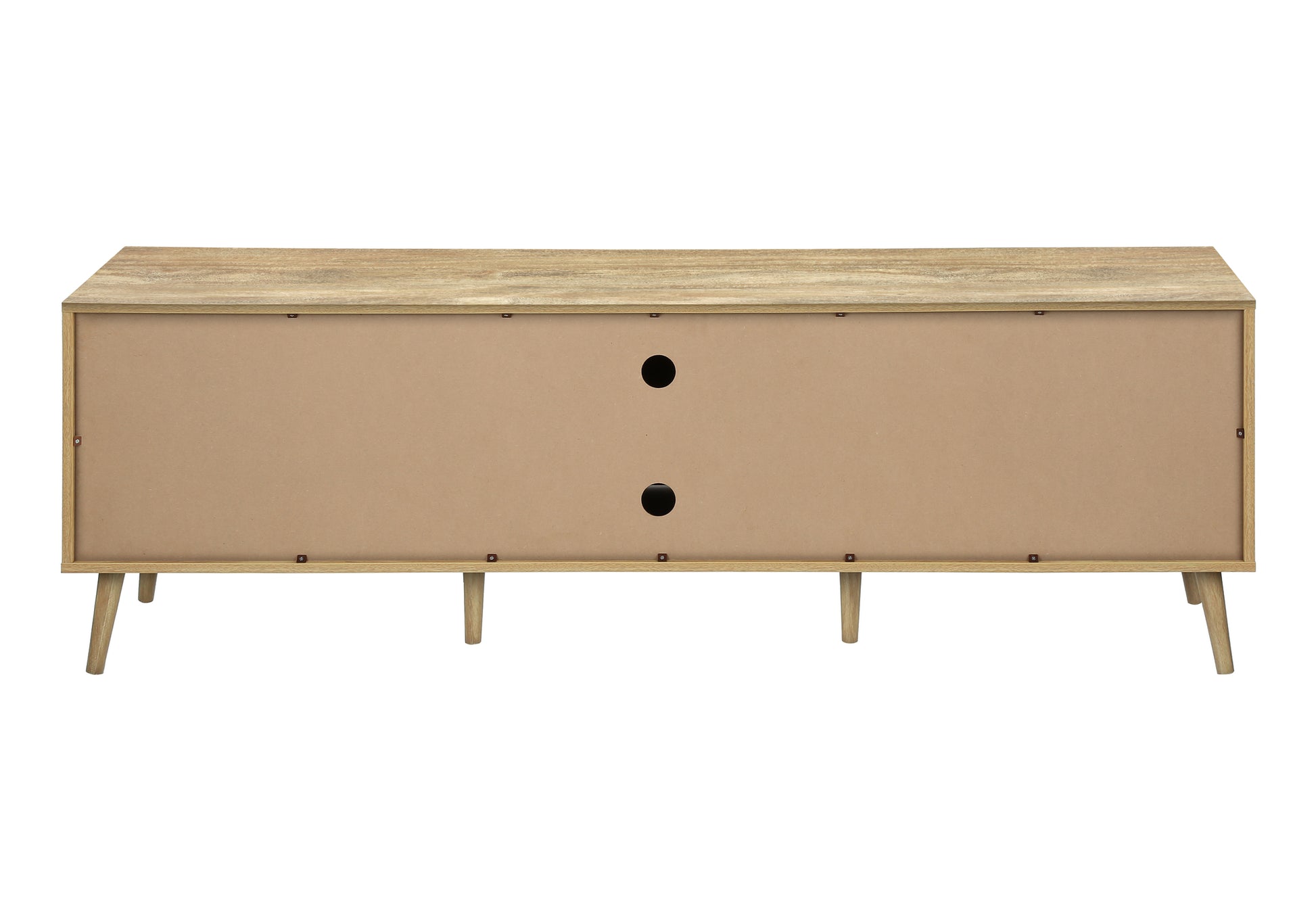 72" Walnut TV Stand with Storage-Tv Stand-DECOROLALA