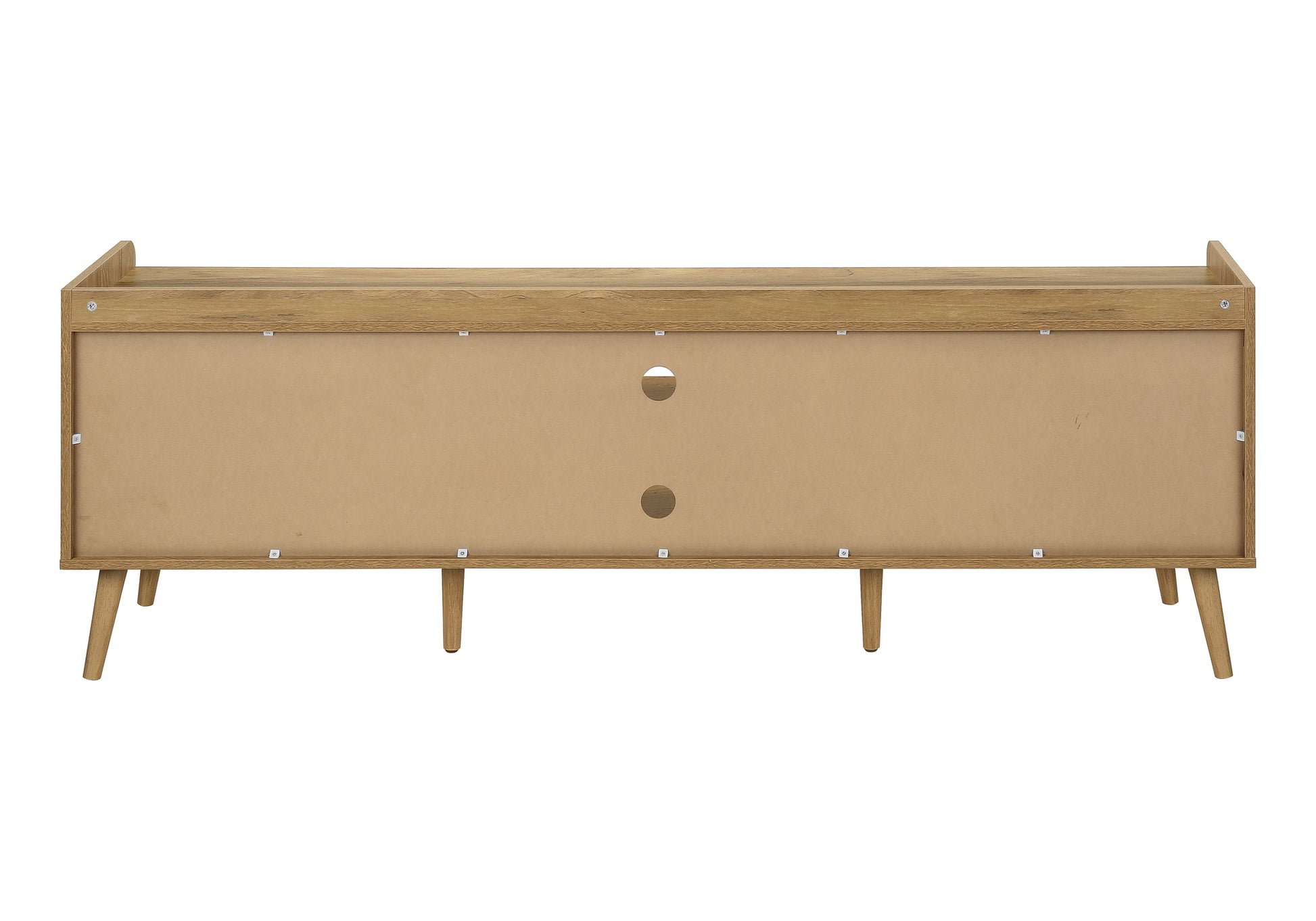 72" Walnut TV Stand with Storage-Tv Stand-DECOROLALA