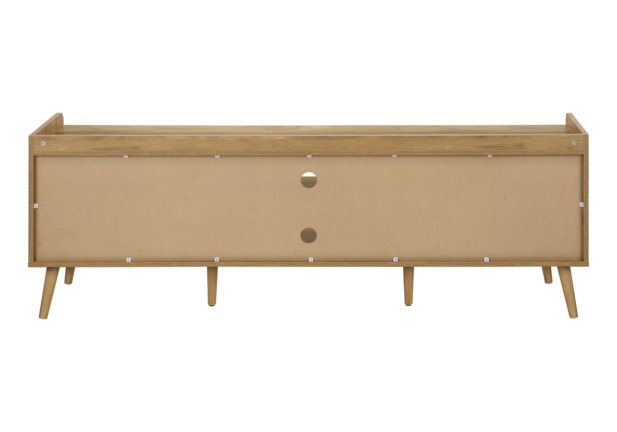 72" Walnut TV Stand with Storage-Tv Stand-DECOROLALA