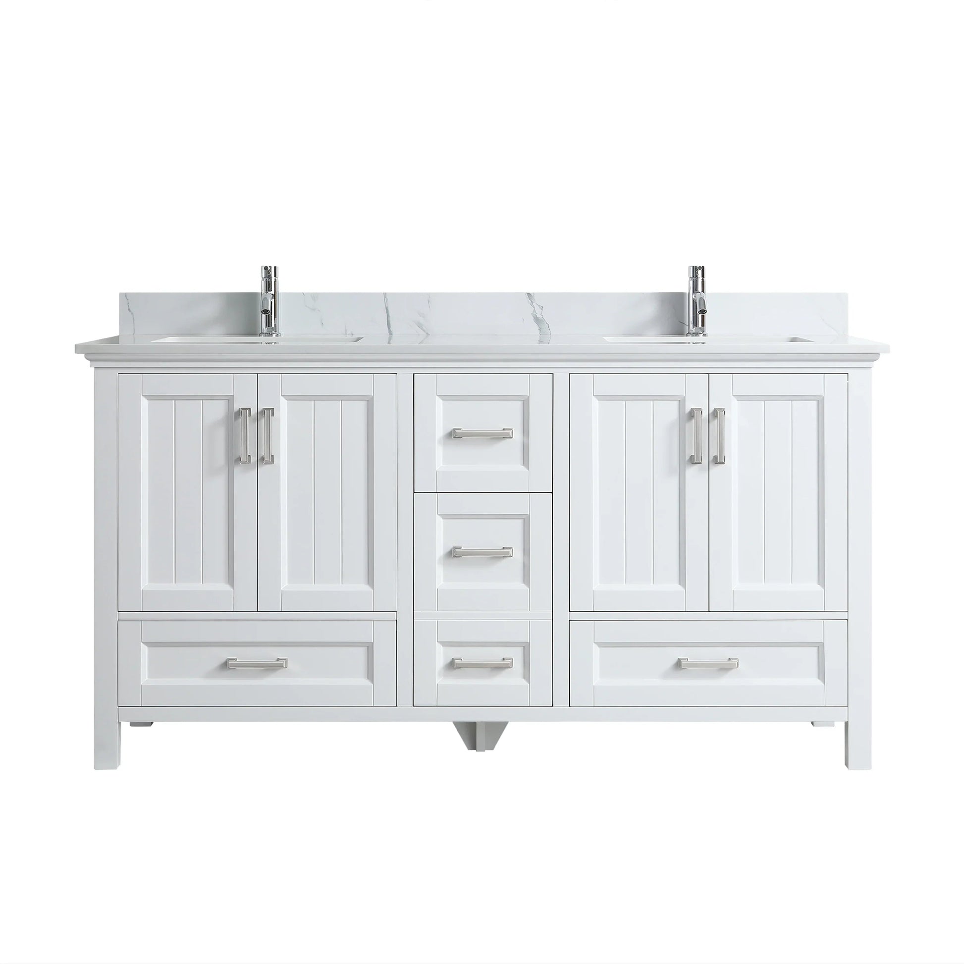 72" White Freestanding Double Sink Bathroom Vanity with Engineered Calcutta Marble Countertop-Migration_Bathroom Vanities-DECOROLALA