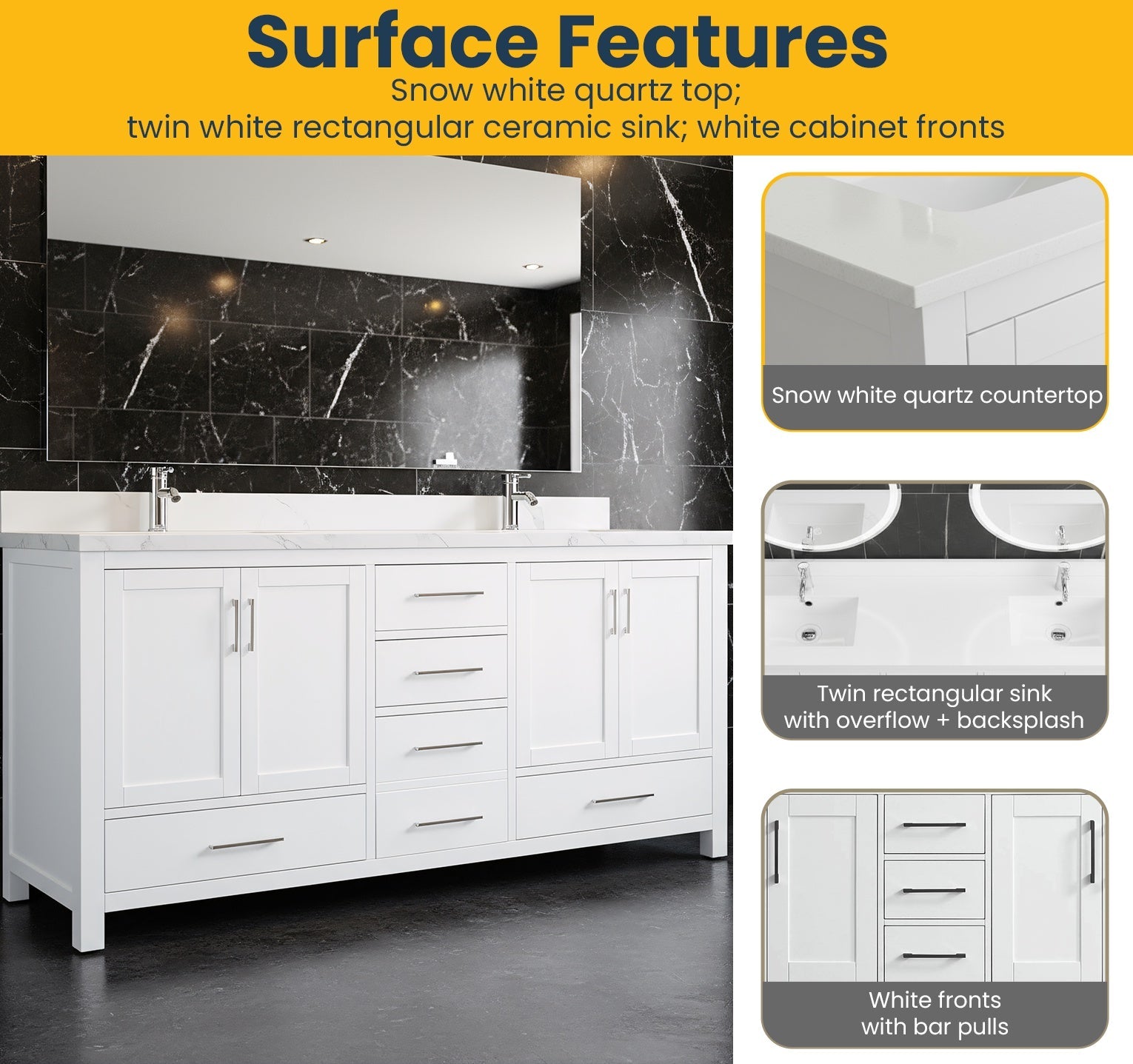 72" White Freestanding Double Sink Bathroom Vanity with Snow White Quartz Countertop-Migration_Bathroom Vanities-DECOROLALA