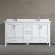 72" White Freestanding Double Sink Bathroom Vanity with White Quartz Countertop-Migration_Bathroom Vanities-DECOROLALA