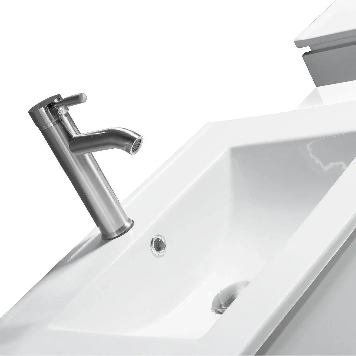 72" White Wall Mount Double Sink Bathroom Vanity with White Ceramic Countertop-Migration_Bathroom Vanities-DECOROLALA