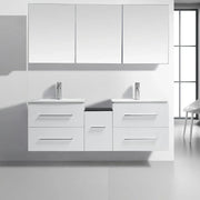 72" White Wall Mount Double Sink Bathroom Vanity with White Ceramic Countertop-Migration_Bathroom Vanities-DECOROLALA